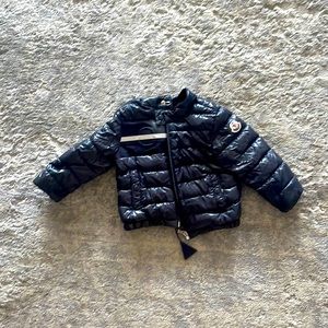 Moncler navy zip up jacket